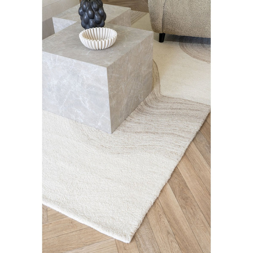 Prague Salontafelset – Beige Marmerlook – Set van 2