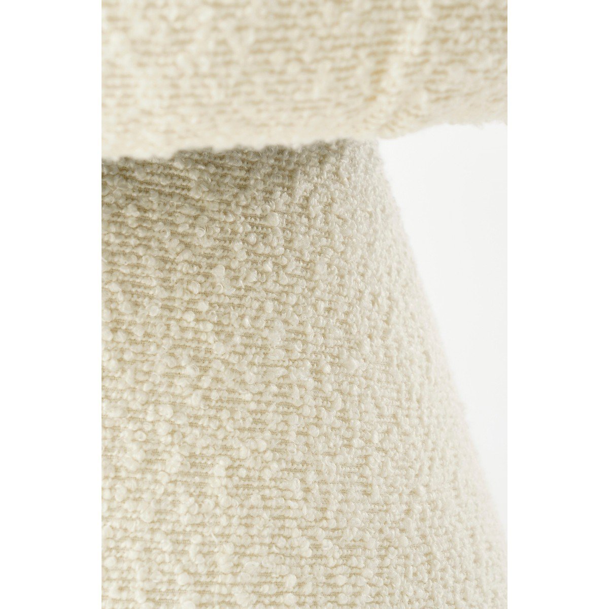 Poef Pouffe Gebroken wit – Paddenstoelvorm