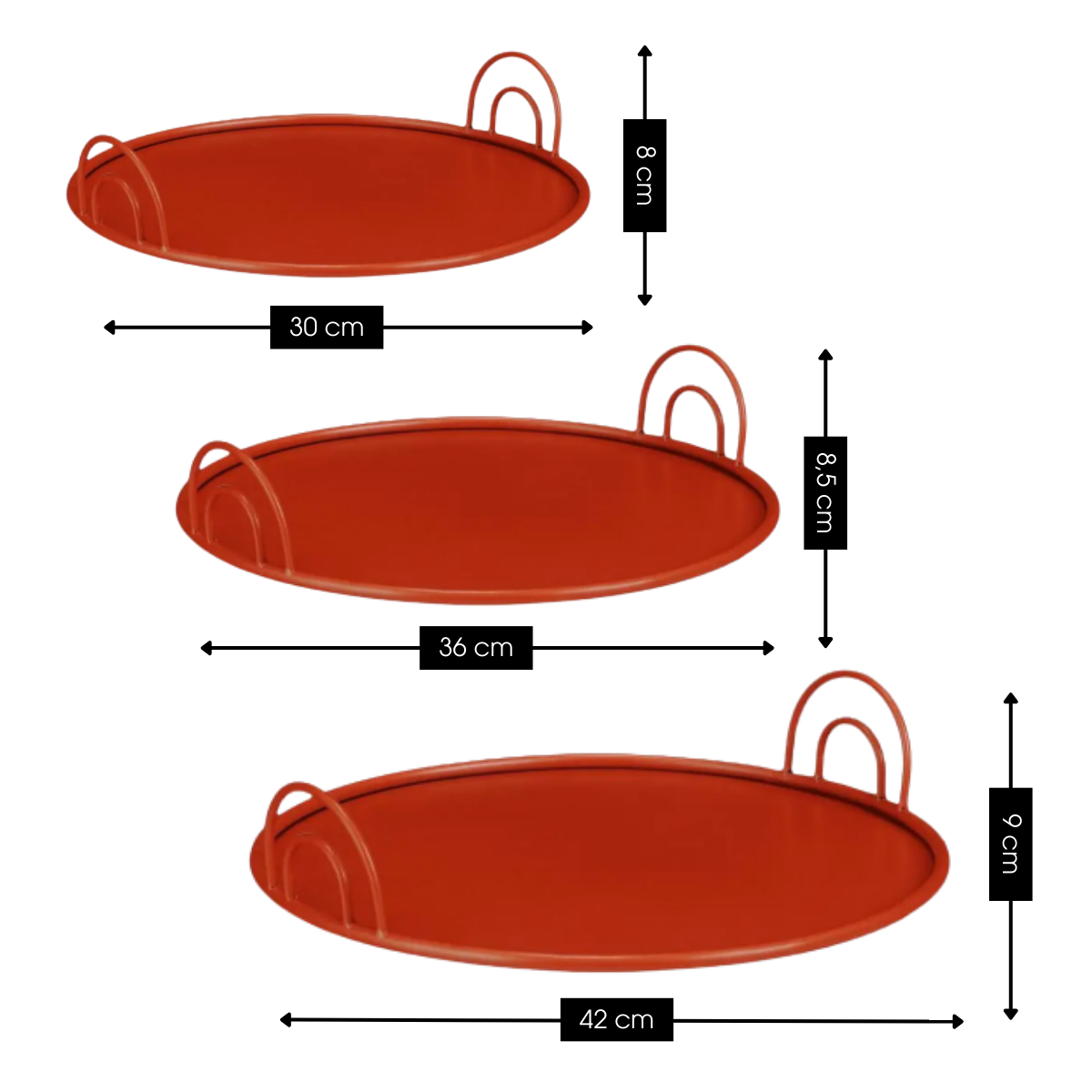 Dienblad Rood