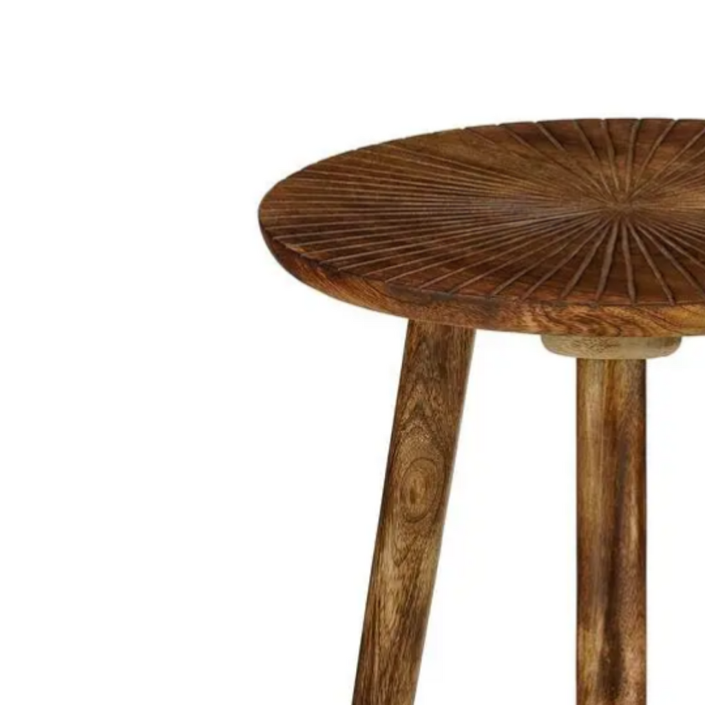 Bijzettafel Pomante Donkerbruin – H46 × Ø38 cm
