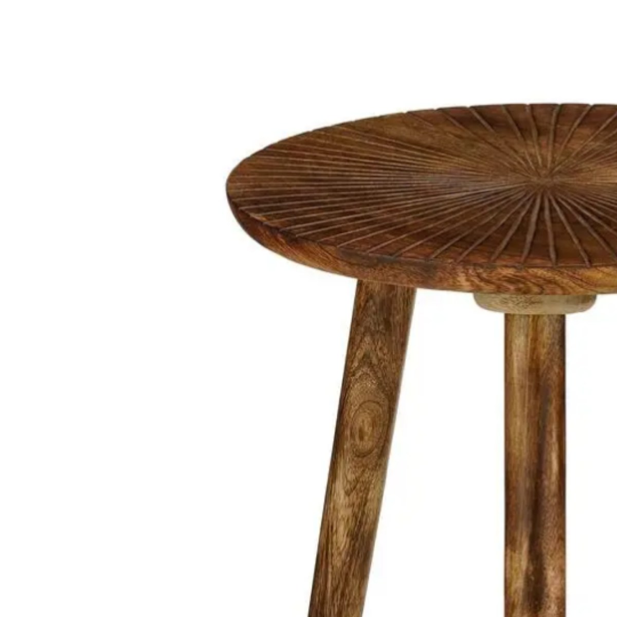 Bijzettafel Pomante Donkerbruin – H46 × Ø38 cm
