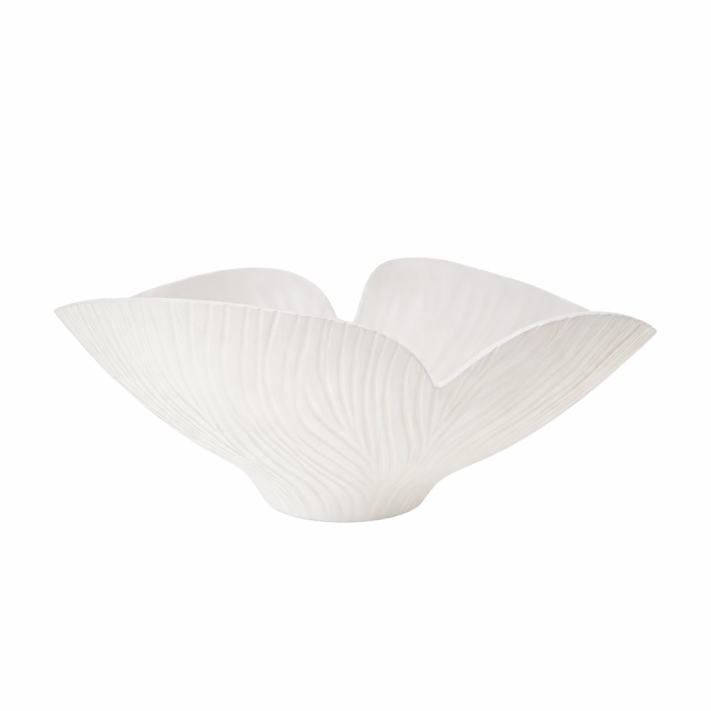 Beige Floral Mat Ceramic Saladier 41x31.5x20cm