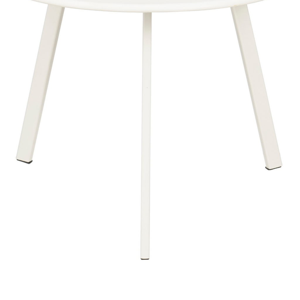 Bijzettafel Seattle Wit – Ø38 × H30 cm