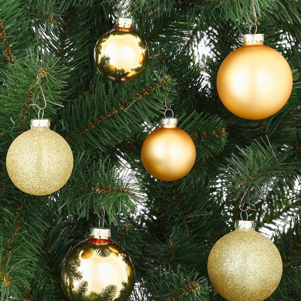 Glazen kerstballen Goud – set van 42