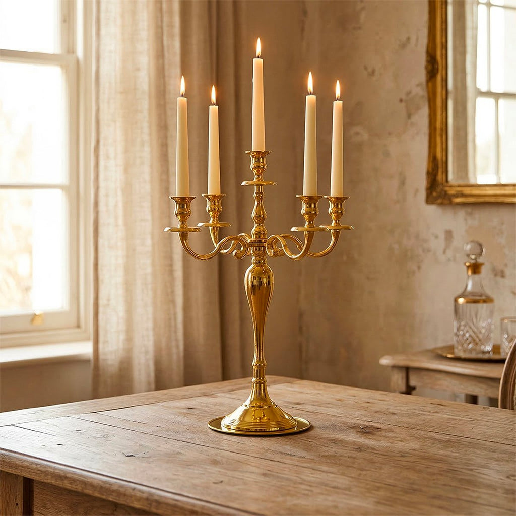 60 cm 5 Golden Light Candle Holder