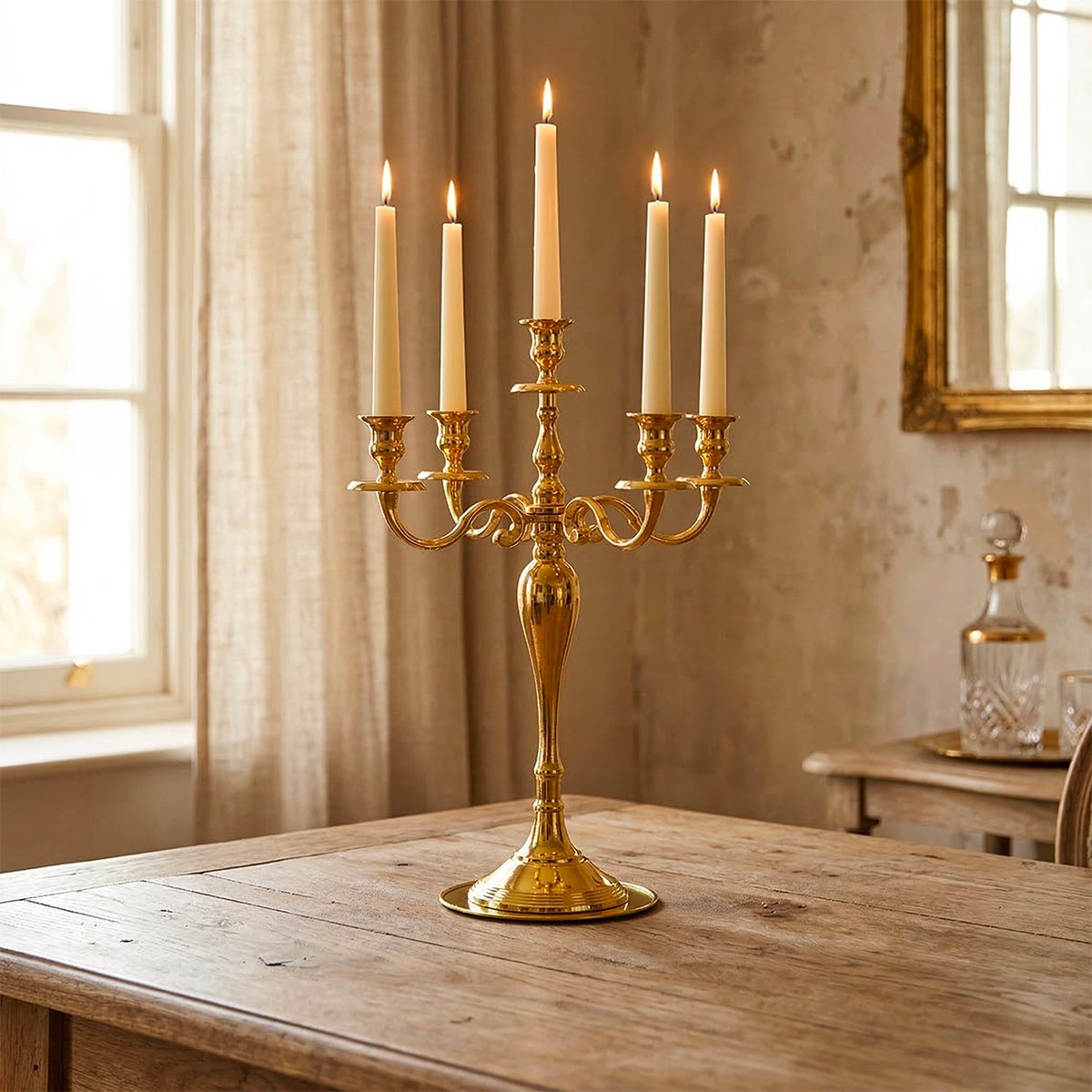 60 cm 5 Golden Light Candle Holder
