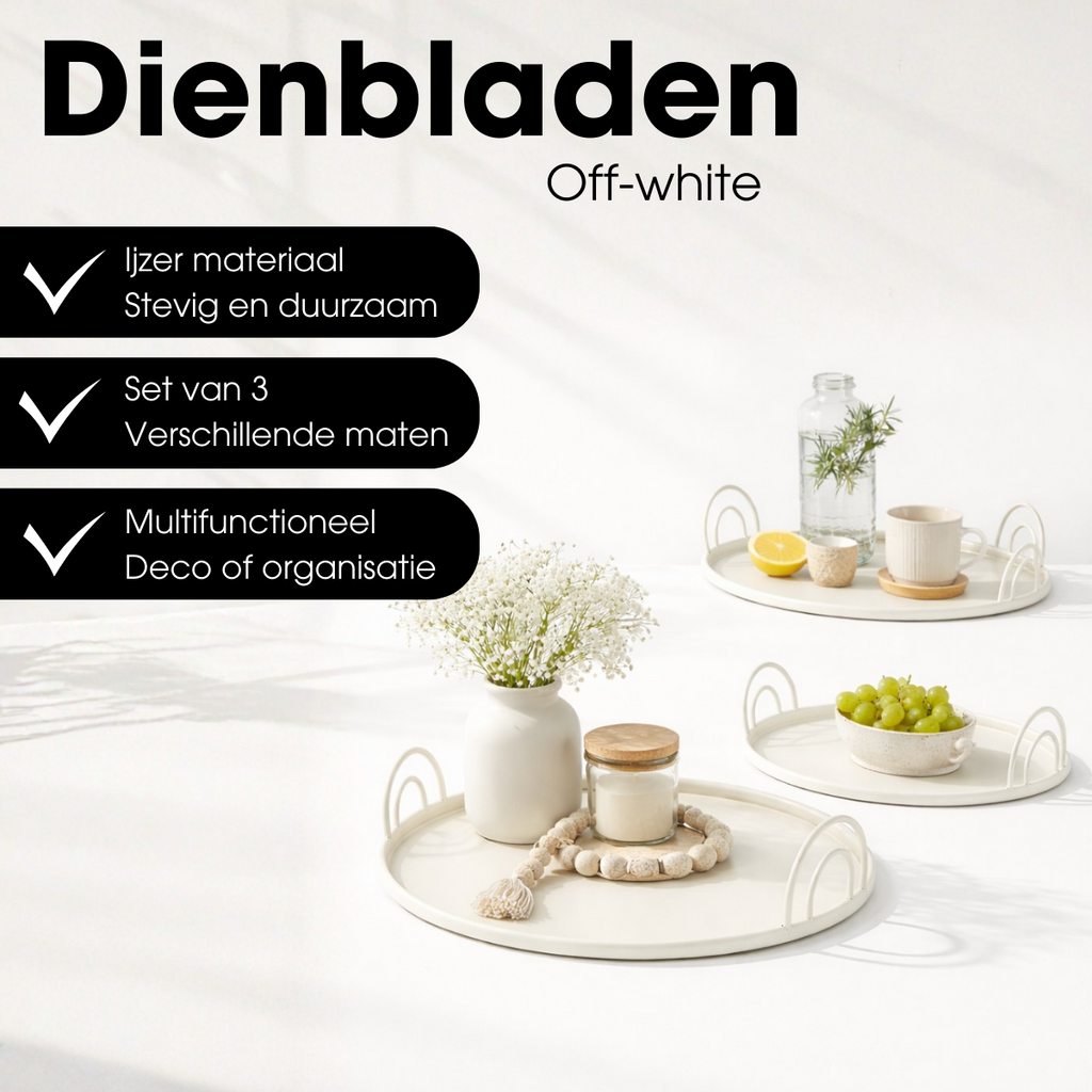 Dienblad OffWhite Gebroken wit