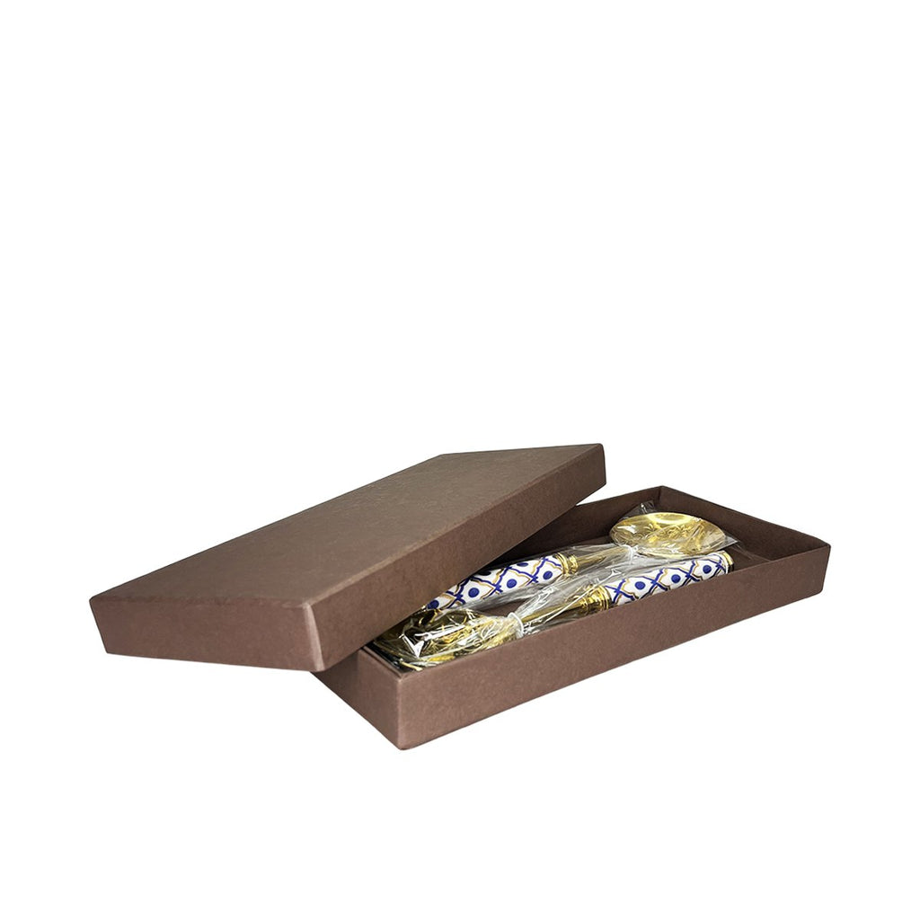 Oosterse saladecouverts in goud en blauw