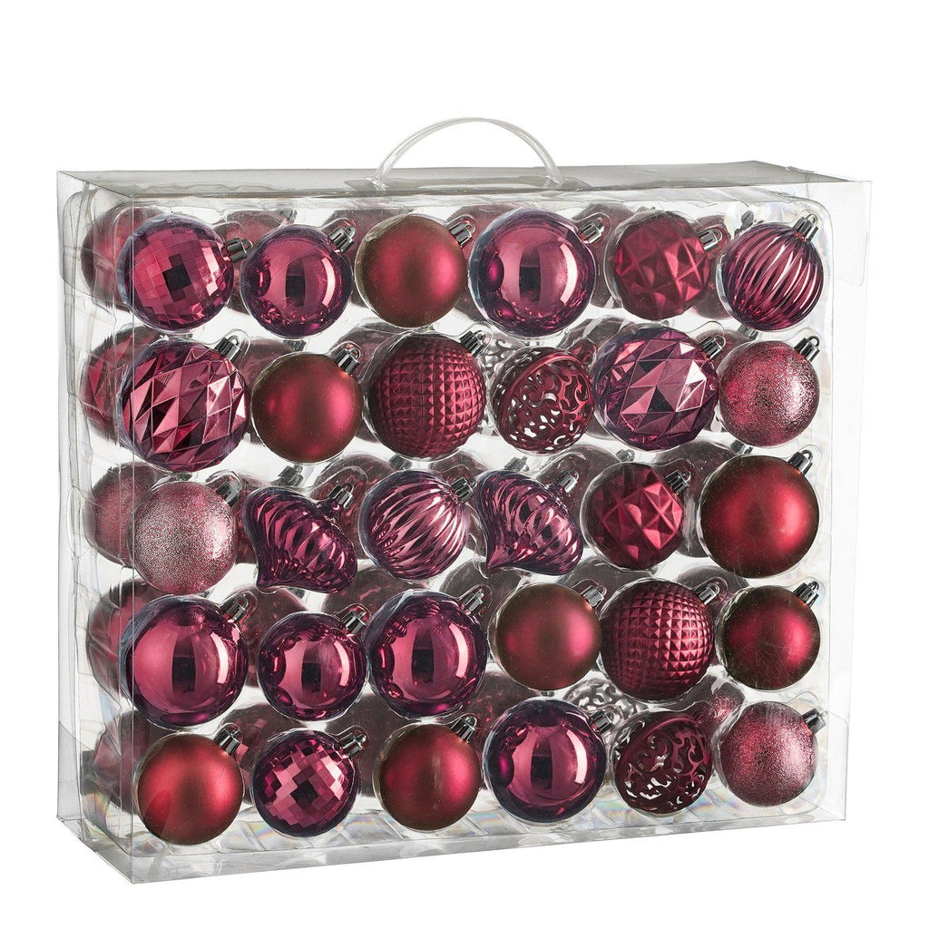 Onbreekbare kerstballen Zwart – set van 60