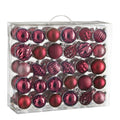 Onbreekbare kerstballen Fuchsia – set van 60
