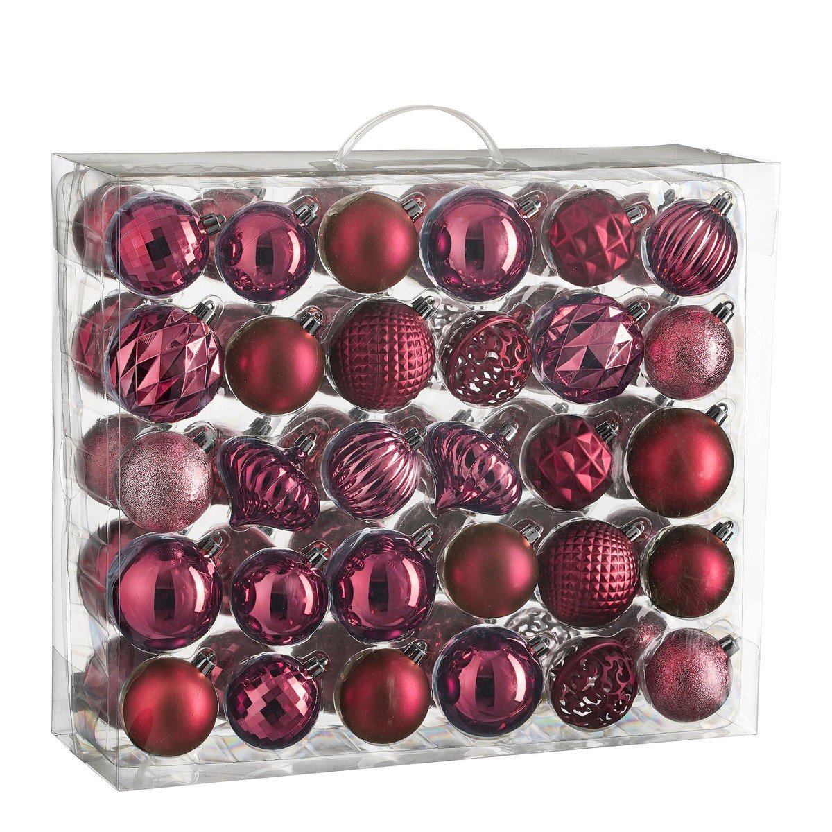 Onbreekbare kerstballen Zwart – set van 60