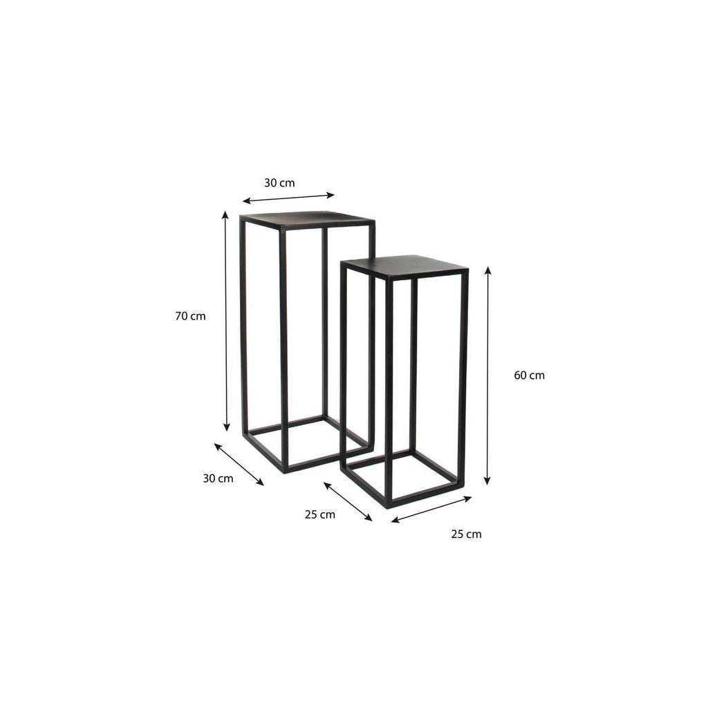Bijzettafel Goa Zwart – H60 cm