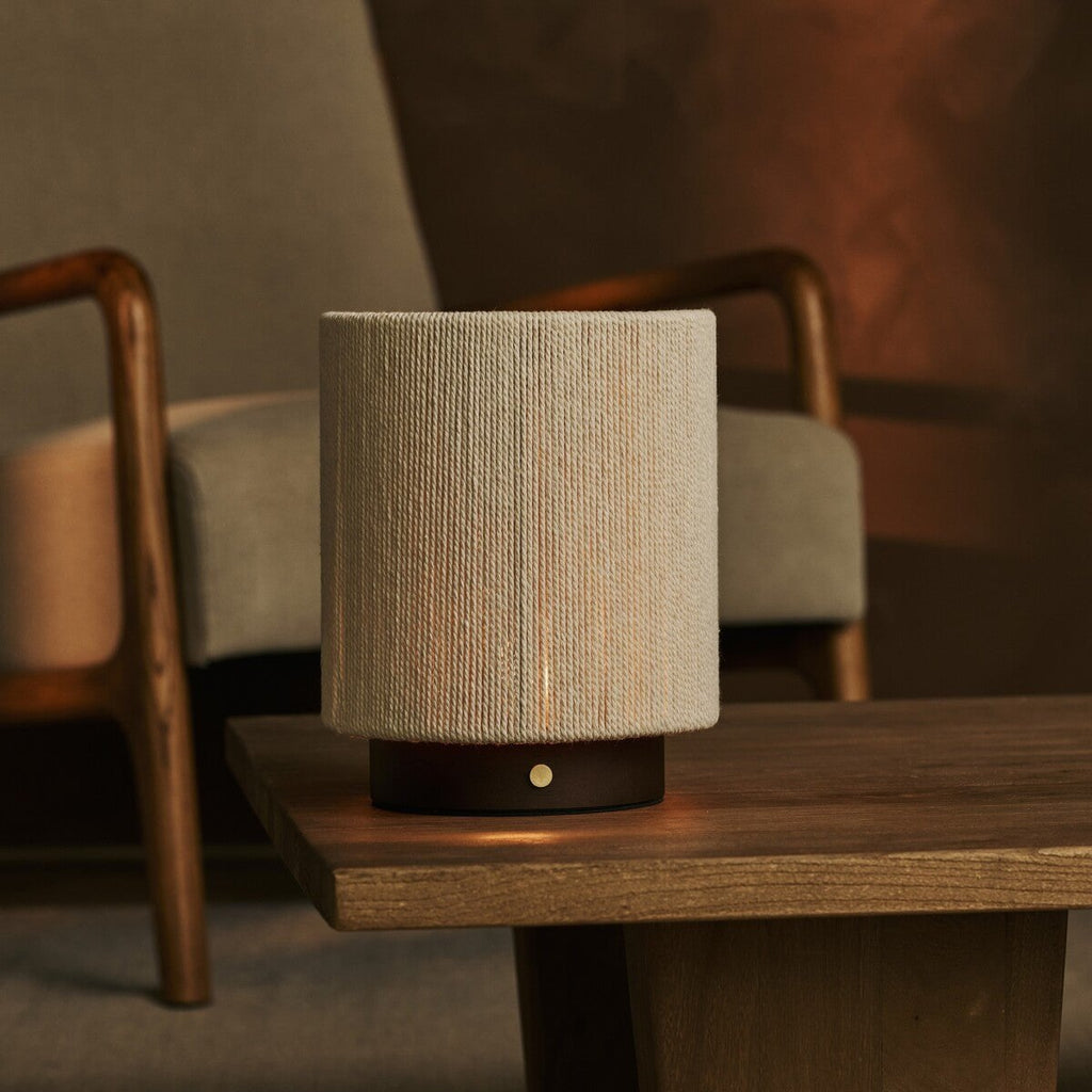 Tafellamp Ivo Donkerbruin – Oplaadbaar Hout