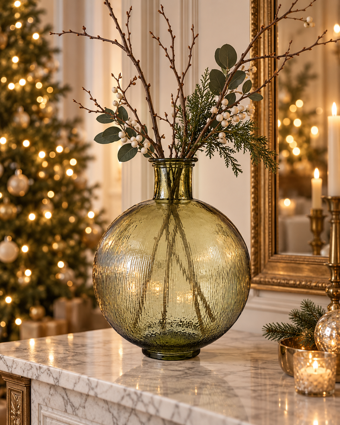 Decoratieve fles Firenza Lichtbruin