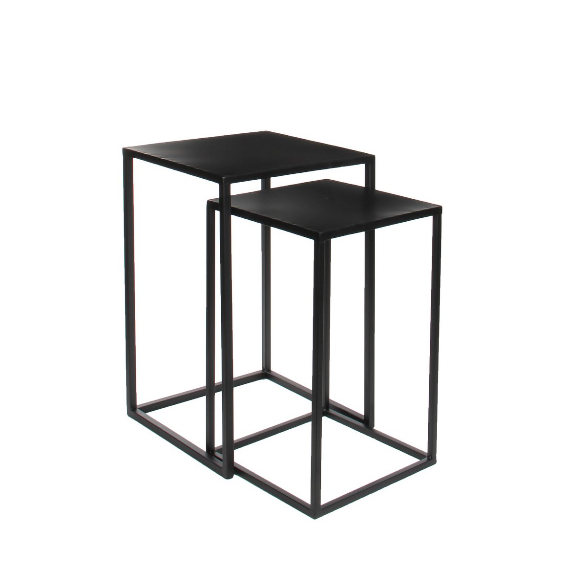 Bijzettafel Goa Zwart – L35 × B35 × H55 cm