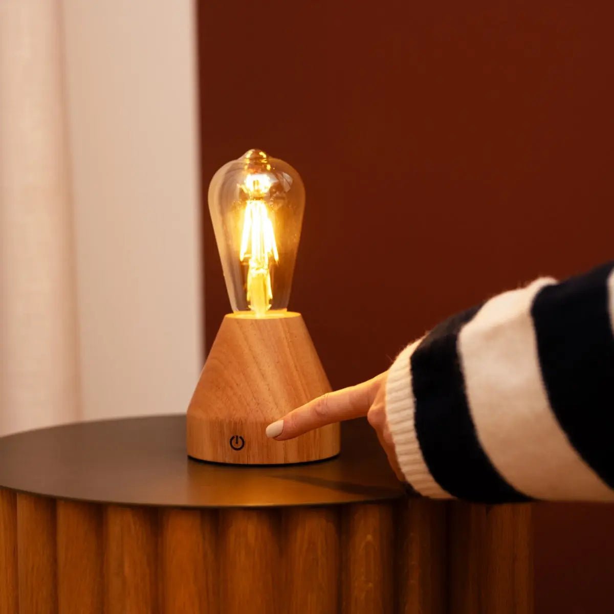 Zavi Lichtbruine Oplaadbare Tafellamp