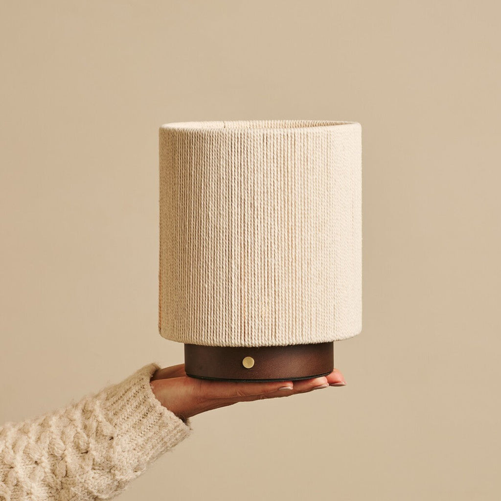 Tafellamp Ivo Donkerbruin – Oplaadbaar Hout