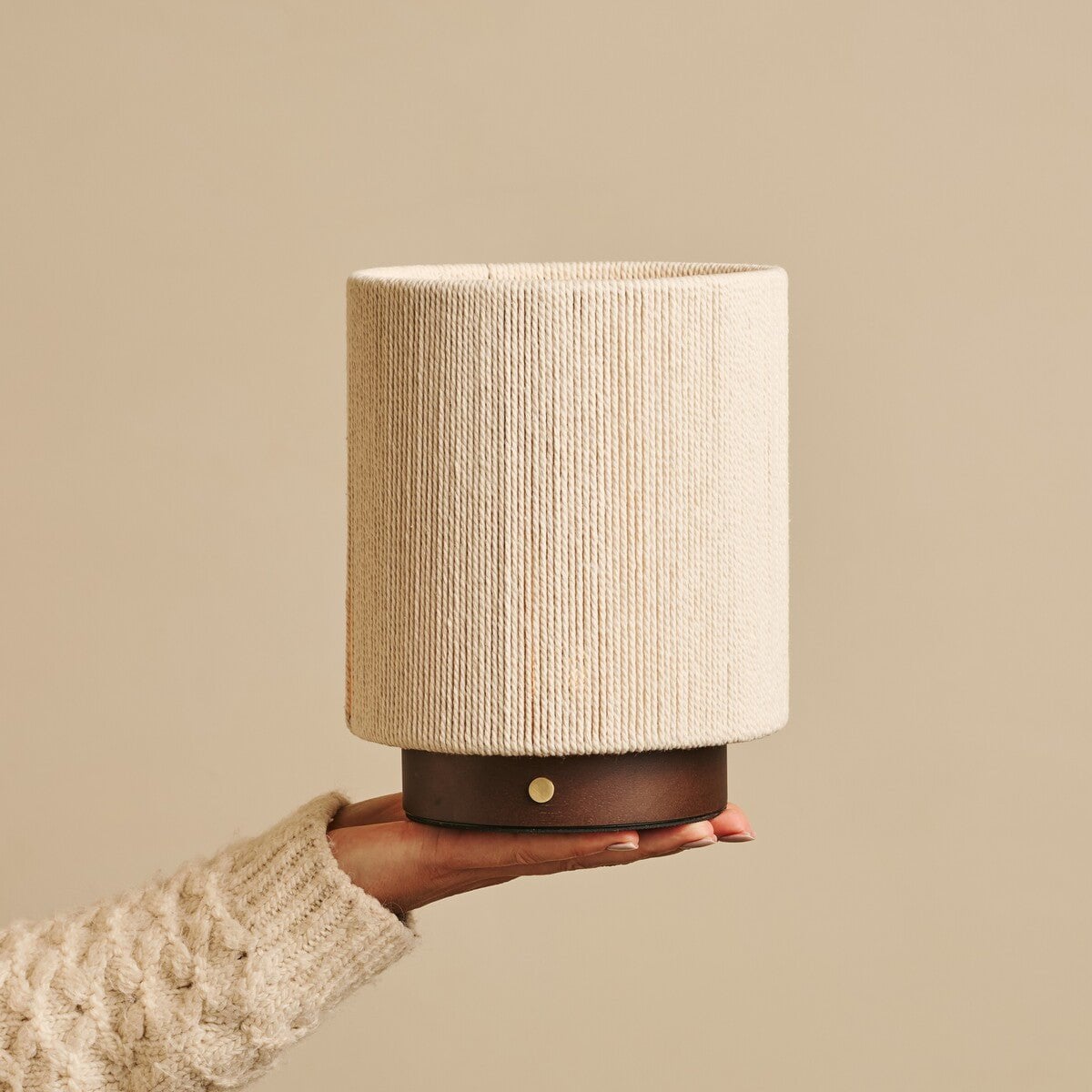 Tafellamp Ivo Donkerbruin – Oplaadbaar Hout