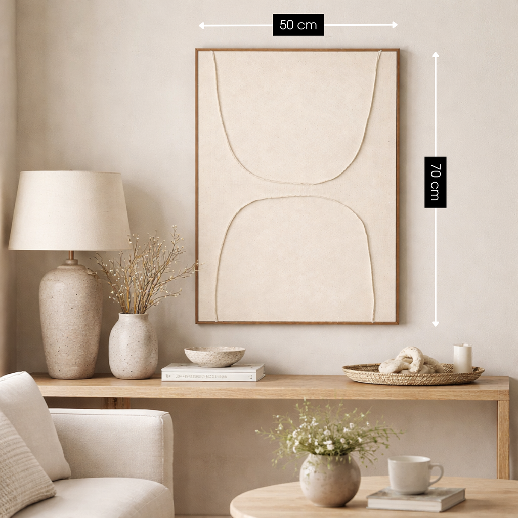 Wandpaneel Beige – 70 × 50 cm