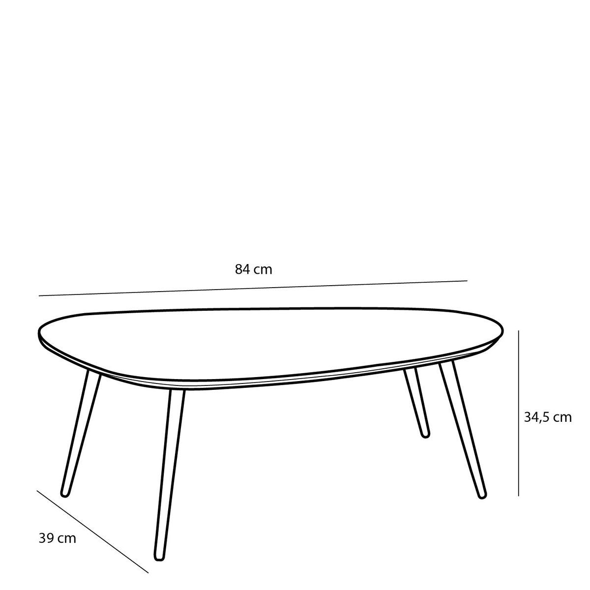 Bijzettafel Jailey Zwart – set van 2