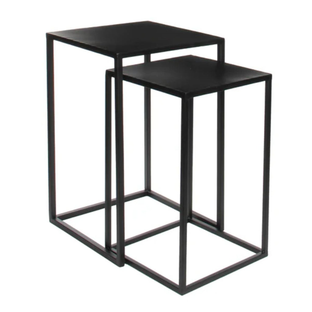 Bijzettafel Goa Zwart – L35 × B35 × H55 cm