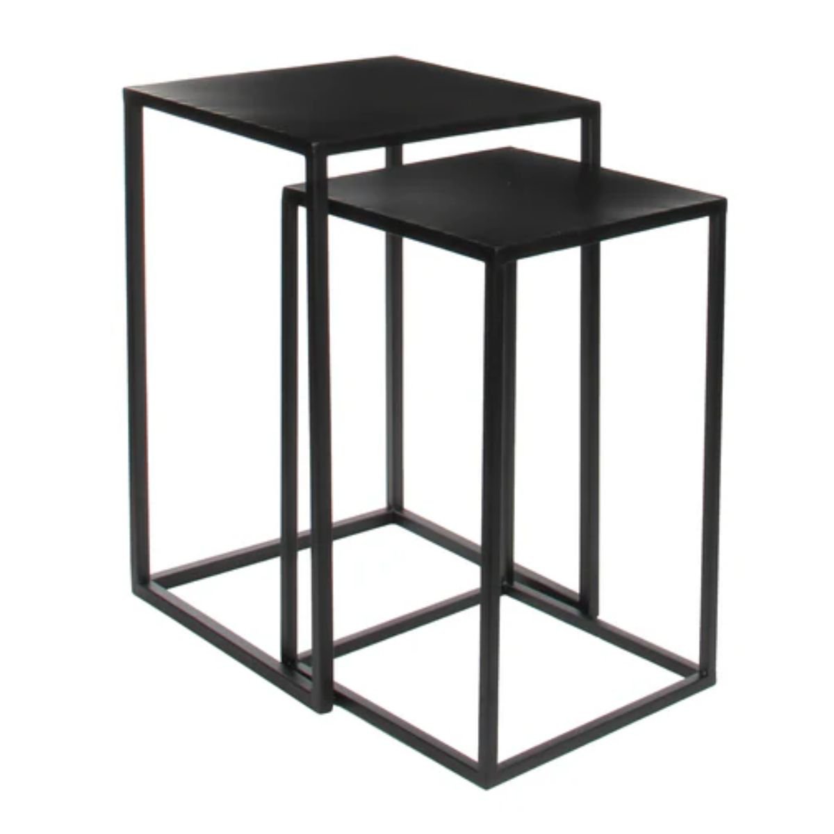 Bijzettafel Goa Zwart – L35 × B35 × H55 cm