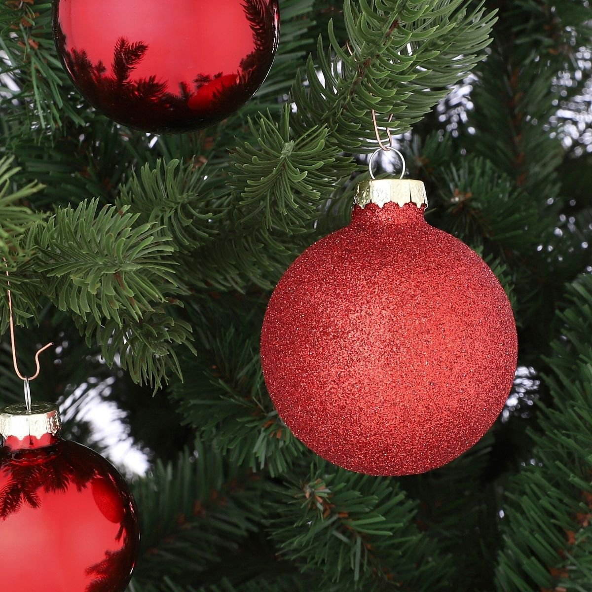Glazen kerstballen Rood – set van 26