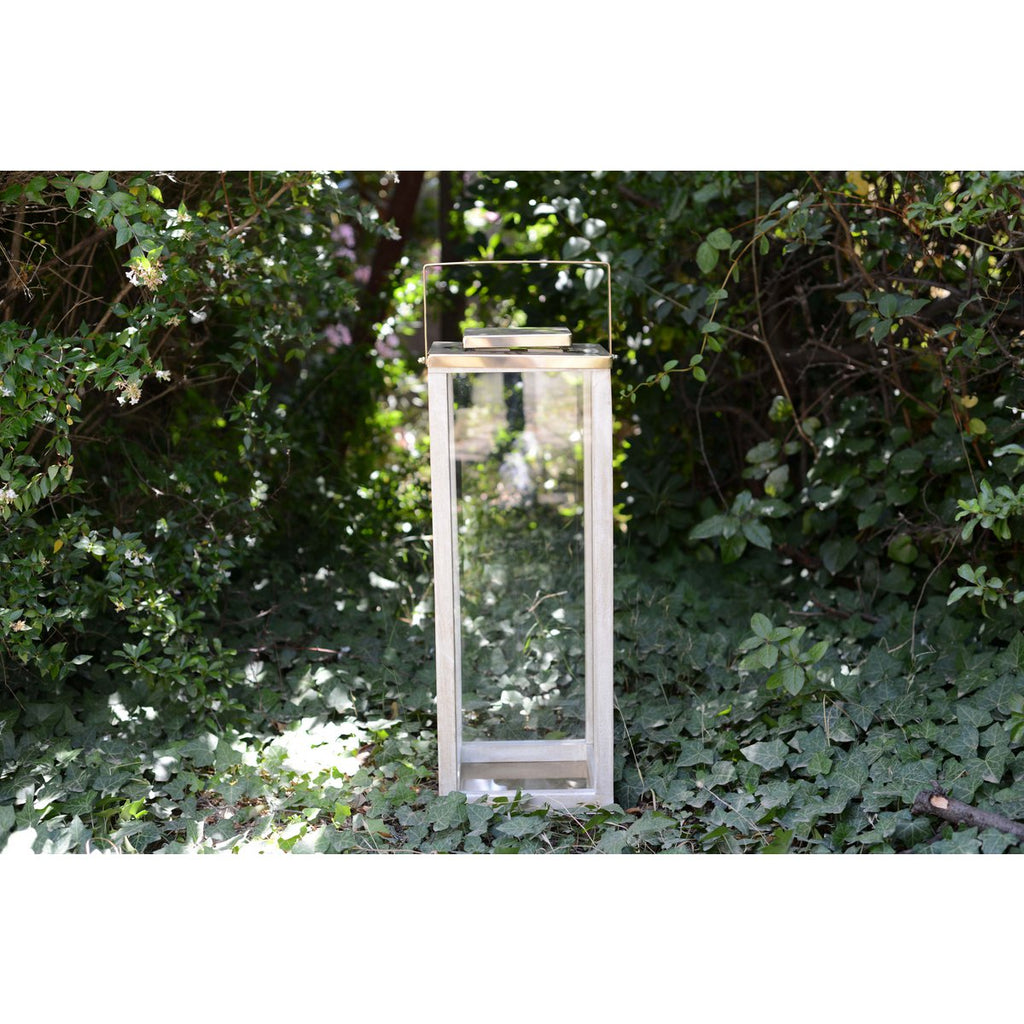 Grote glazen lantaarn 25x25x71cm