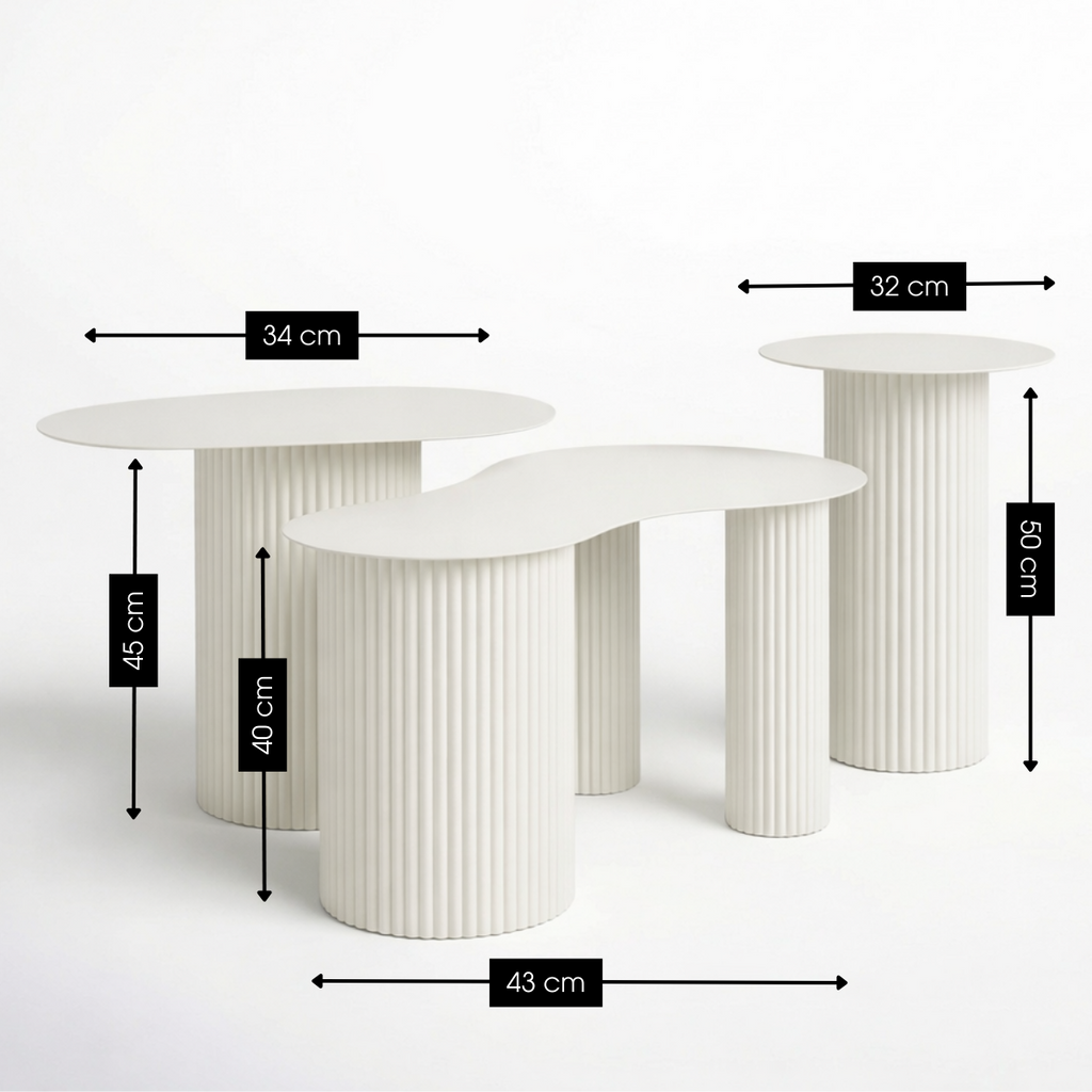 Bijzettafel Lux Gebroken wit