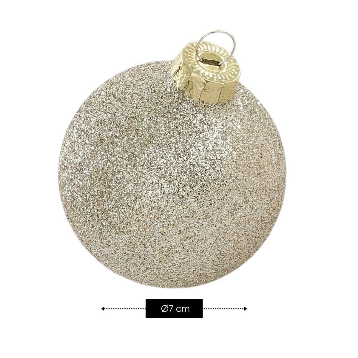 Glazen kerstballen Goud – set van 42