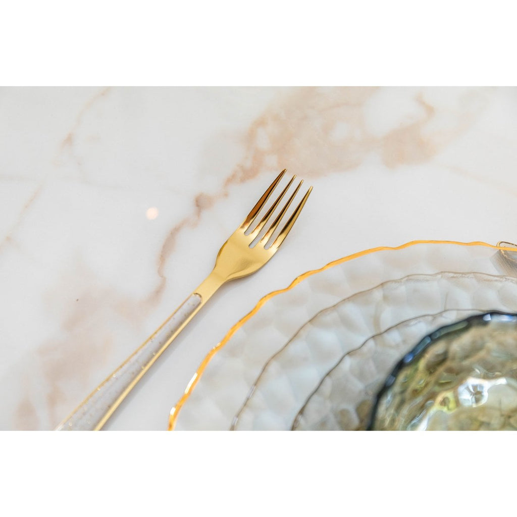 24 -Kamerhuishouden Goud met glittermouwen
