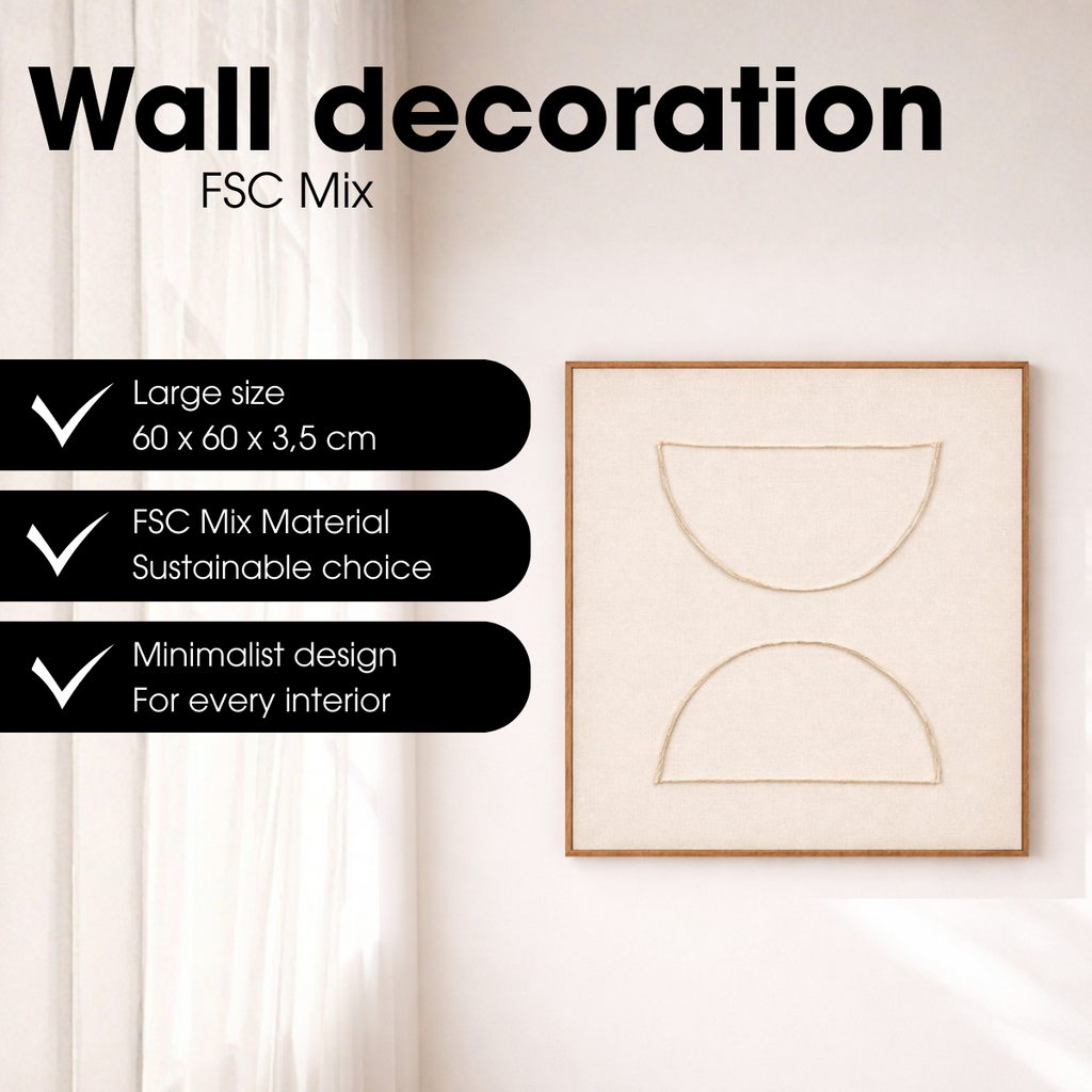 Wandpaneel Beige – 60 × 60 cm