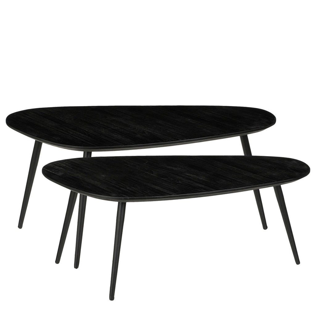 Bijzettafel Jailey Zwart – set van 2