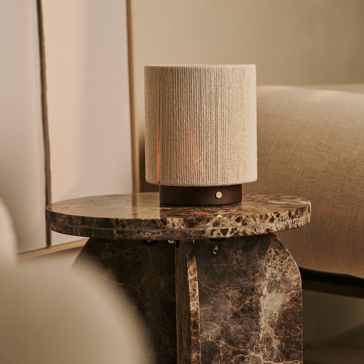 Tafellamp Ivo Donkerbruin – Oplaadbaar Hout