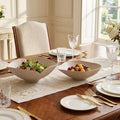 Beige Matte Bowl 38.5x29x14.5cm