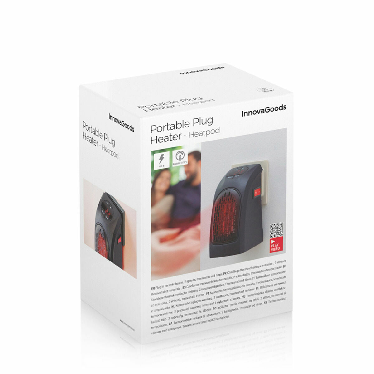 Innovagoods Draagbaar Minikacheltje Voor In Stopcontact Heatpod Innovagoods 400 W