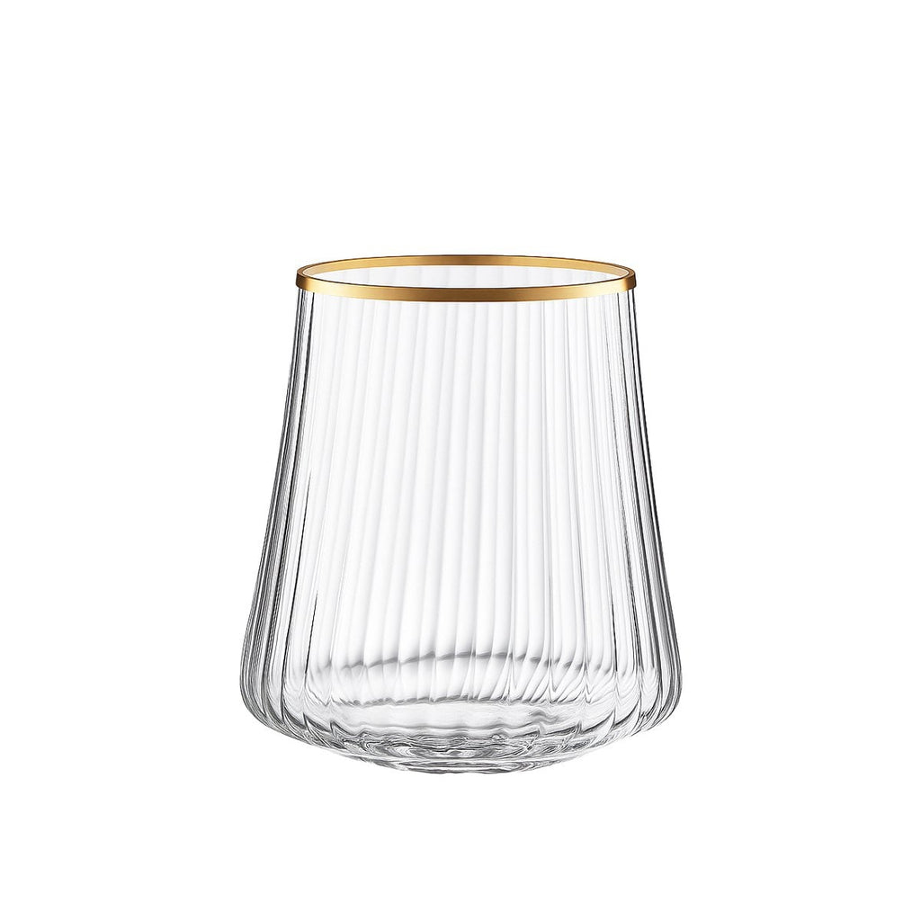 350 ml vergulde randglazen - veel 6