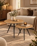 Bijzettafel Jailey Bruin – set van 2