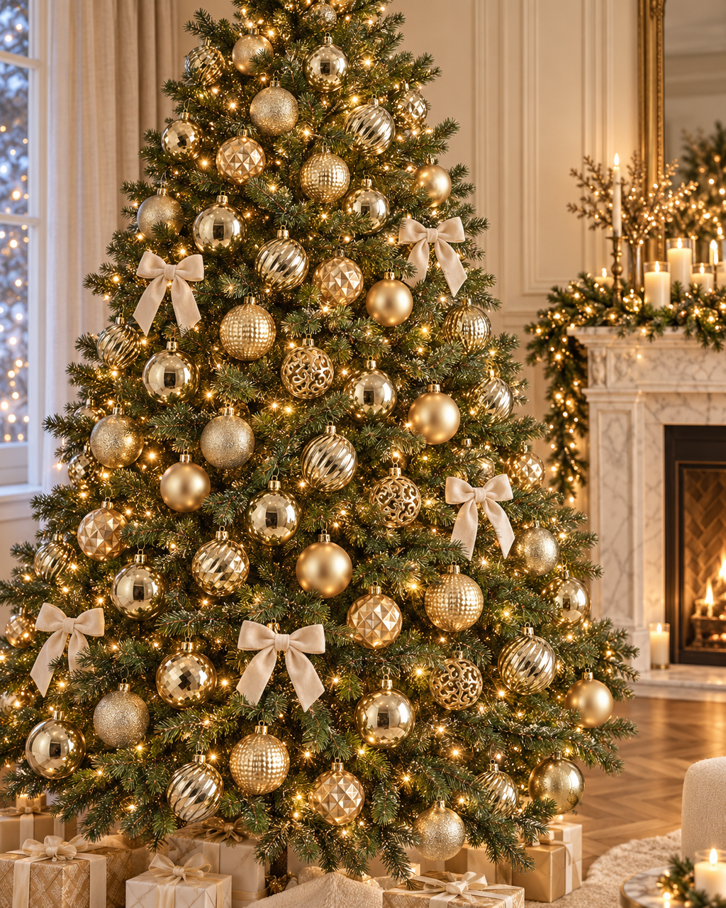 Kerstbal Unbreakable baubles Champagne