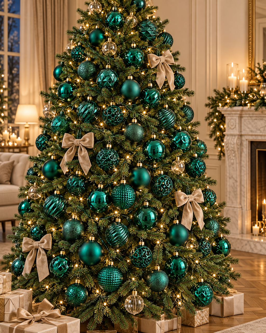 Kerstbal Unbreakable baubles Donkergroen