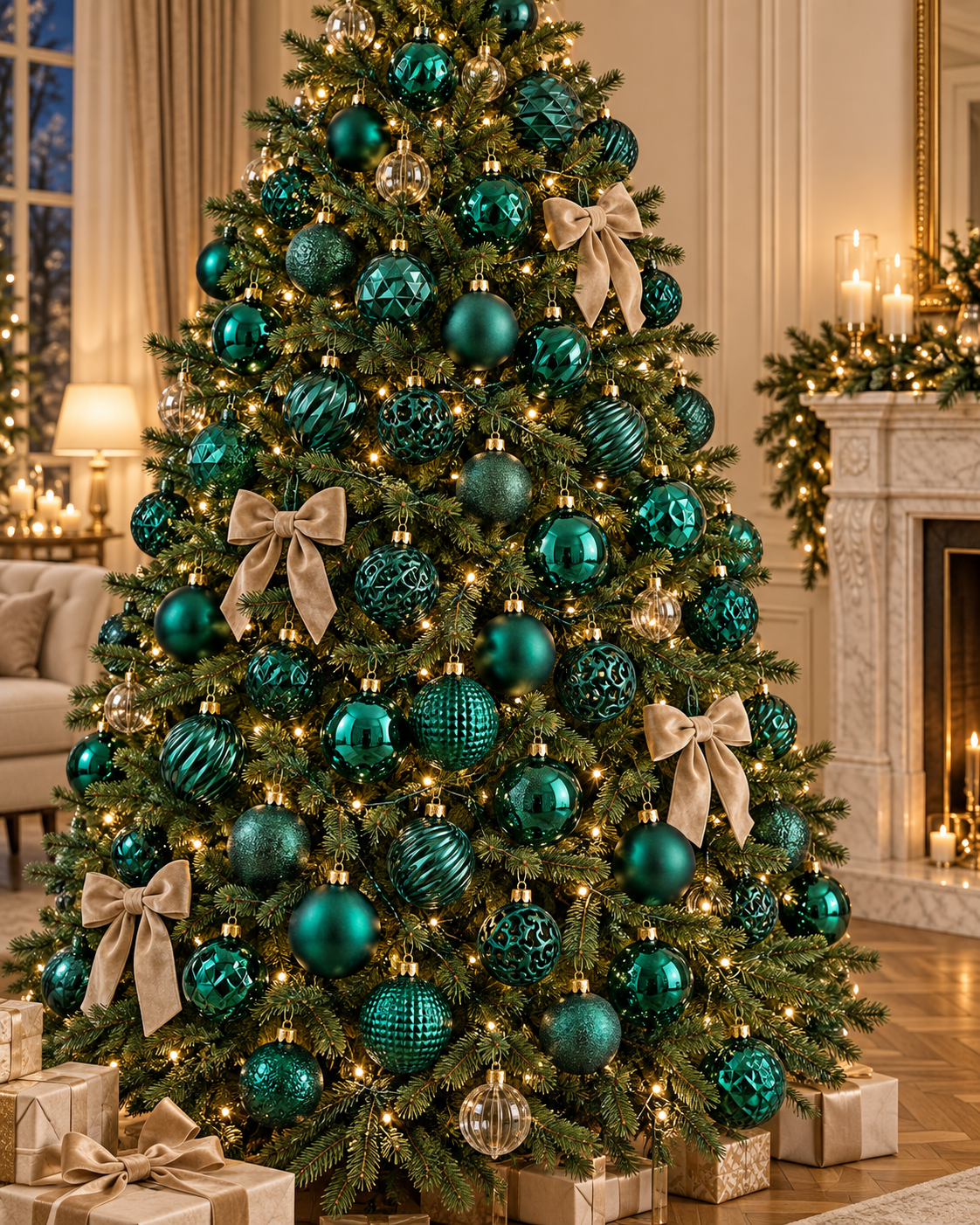 Kerstbal Unbreakable baubles Donkergroen