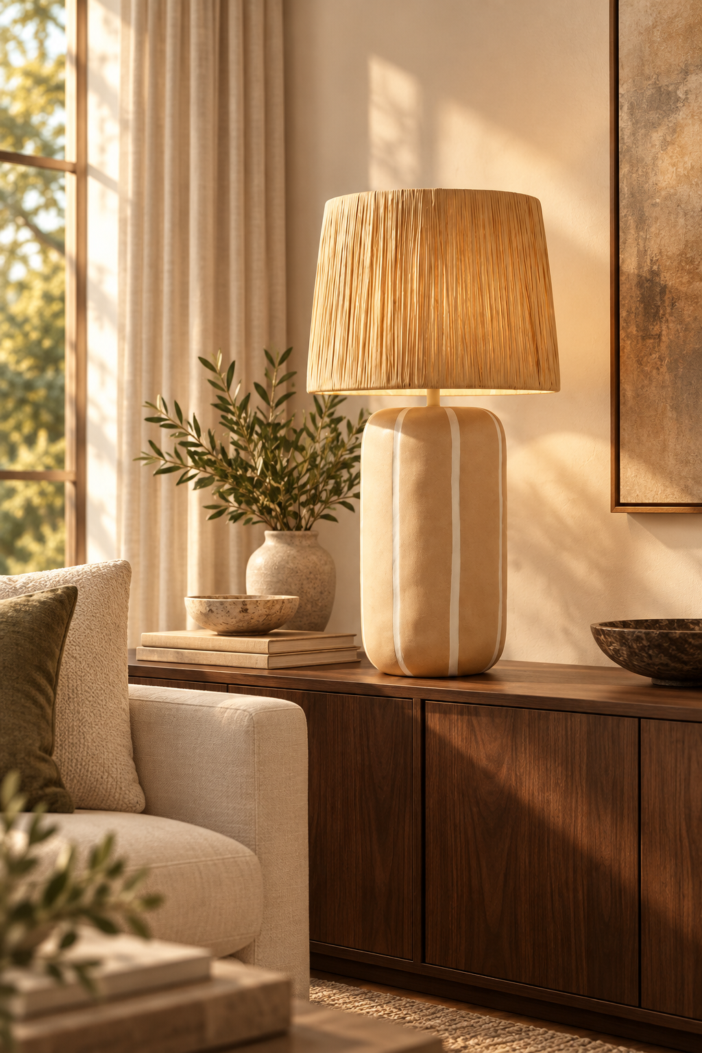 Tafellamp Denton Beige