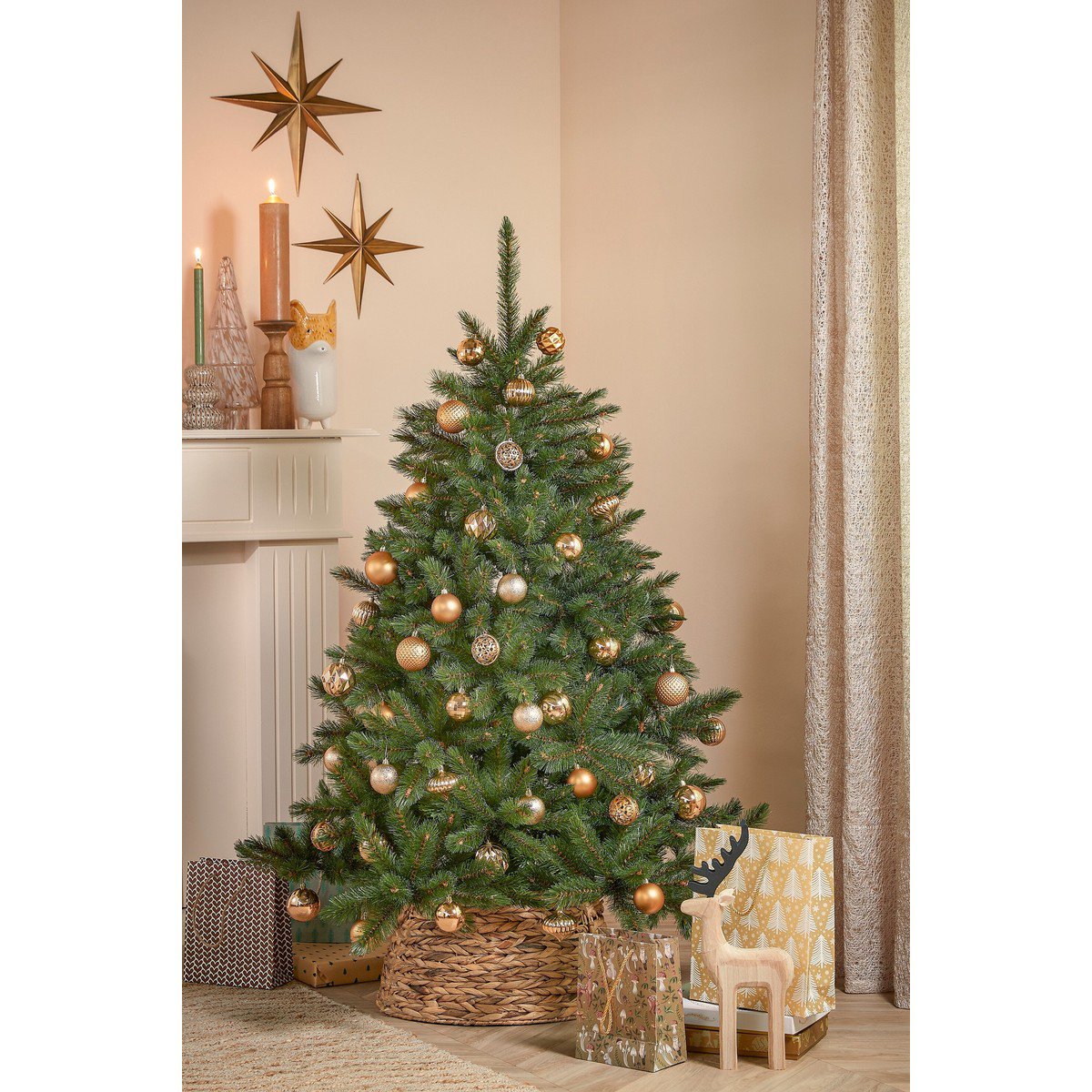 Onbreekbare kerstballen Koper – set van 60
