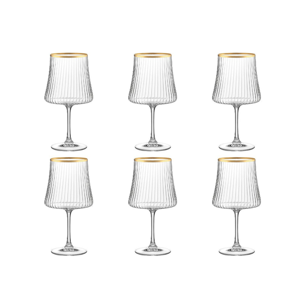 360 ml vergulde randwijn - veel van 6