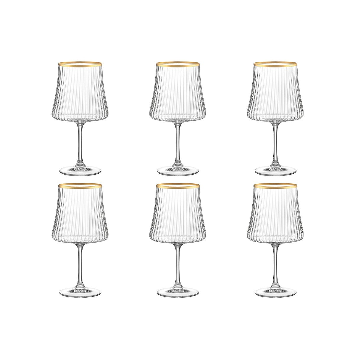 360 ml vergulde randwijn - veel van 6