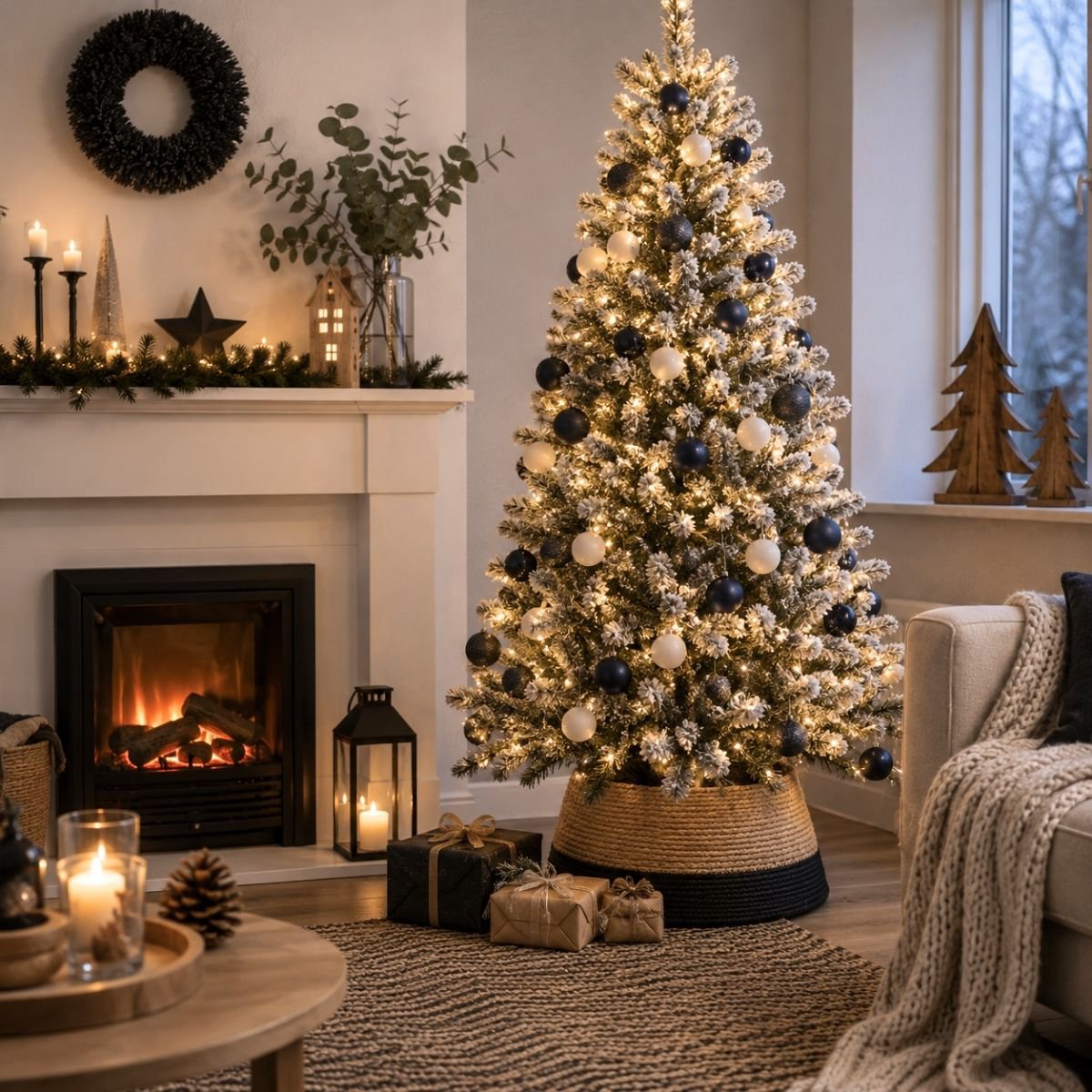 Kerstboomrok Zwart