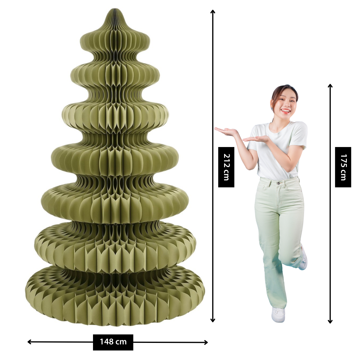 Decoratieve kerstboom Groen – H212 cm