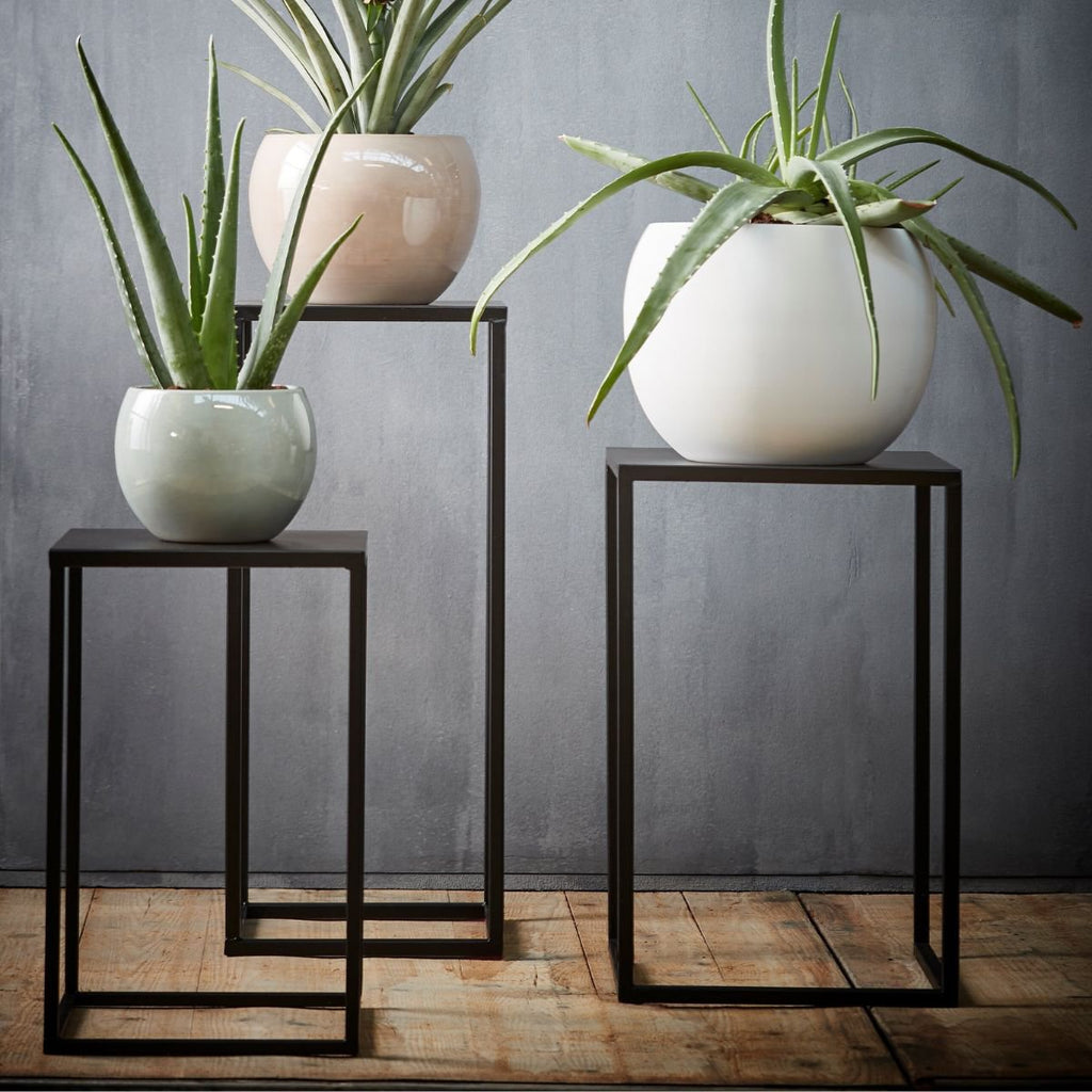 Bijzettafel Goa Zwart – L35 × B35 × H55 cm
