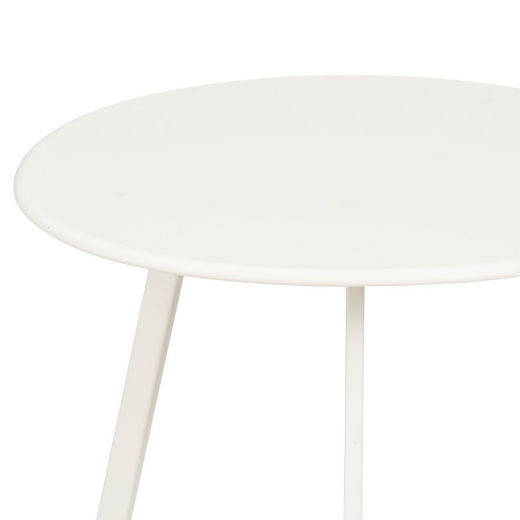 Bijzettafel Seattle Wit – Ø38 × H30 cm