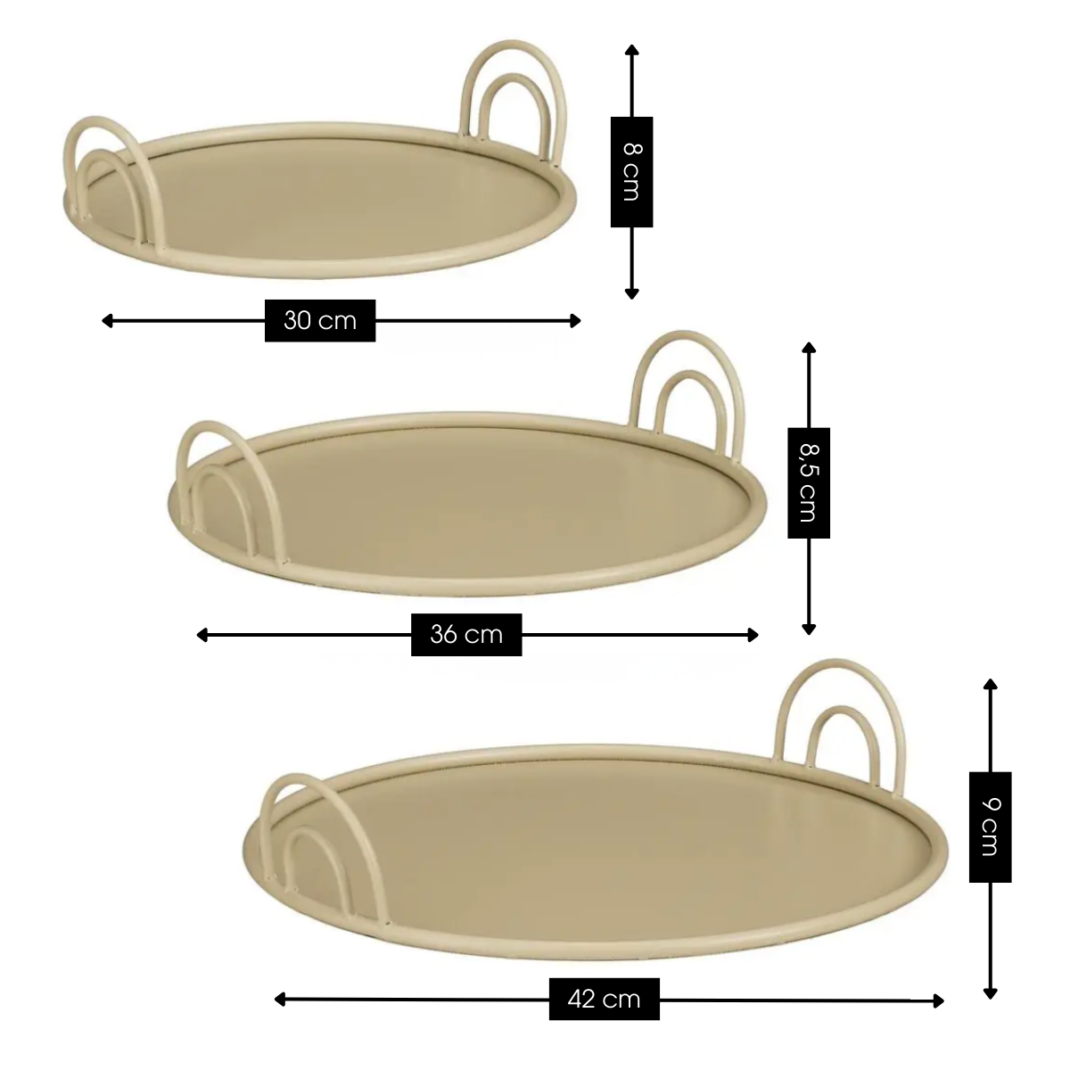 Decoratief dienblad Beige